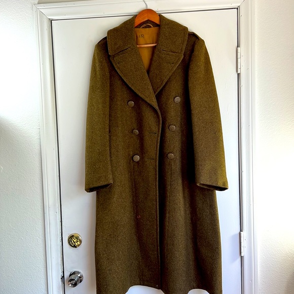 USGI US ARMY WWII TRENCH COAT WOOL OVERCOAT - Picture 5 of 17